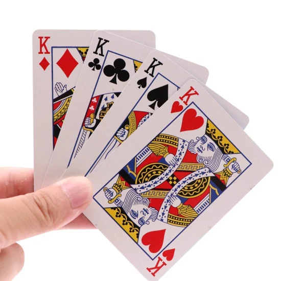 Logo personalizzato Magic Casino Cardistry Paper Pubblicità Gioco di stampa di poker Carte da gioco Texas