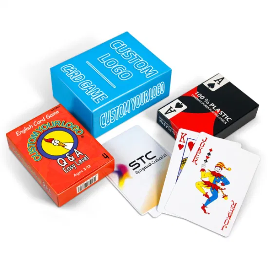 Regalo pubblicitario personalizzato Carte da gioco Tarocchi Carte educative per bambini Carte da poker Carte da gioco in plastica di carta per biciclette da casinò in PVC