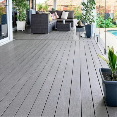 Decking in WPC composito in plastica di legno con goffratura profonda con materiali di riciclaggio